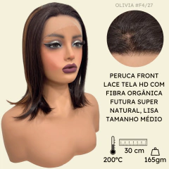 Peruca front lace média curta orgânica futura 13x1 premium na internet