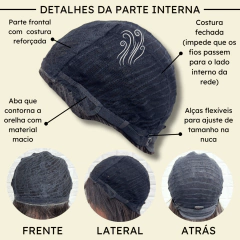 Peruca Humana Média Castanho Escuro Franja Repicada Mullets na internet