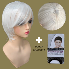 Peruca curta repicada lisa media cosplay personagem anime na internet