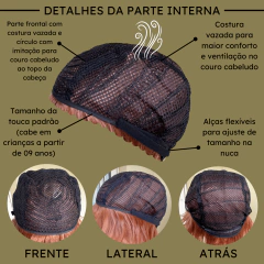 Peruca curta repicada lisa media cosplay personagem anime - loja online