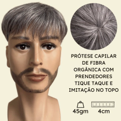 Prótese capilar masculina Topo cabeça Tic-tac 17x17 orgânica - Perucas & Laces LIONSWIG