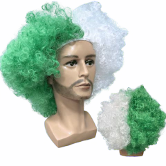 Peruca Black Power volumosa festa futebol time torcida cores - comprar online