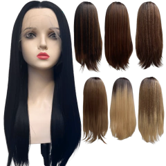 Peruca front lace HD orgânica 13x2 lisa super natural 60cm