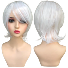 Peruca curta repicada lisa media cosplay personagem anime - comprar online