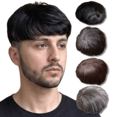 Prótese capilar masculina Topo cabeça Tic-tac 17x17 orgânica