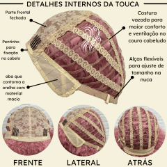 Peruca black power cacheada crespa orgânica volumosa cores