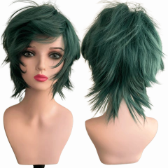 Peruca cosplay repicada curta anime personagem fibra premium na internet