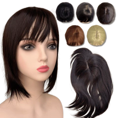 Prótese capilar feminino topo de tic-tac fibra orgânica