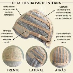 Peruca cosplay repicada curta anime personagem fibra premium na internet