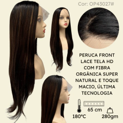 Peruca front lace HD orgânica lisa longa comprida premium na internet