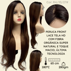 Peruca front lace HD orgânica lisa longa comprida premium na internet