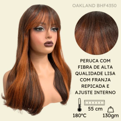 Imagem do Peruca com franja repicada 55cm média orgânica premium