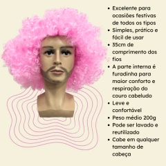 Peruca black power super volumosa varias cores cosplay na internet