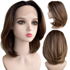 Peruca front lace média curta orgânica futura super natural HD - Perucas & Laces LIONSWIG