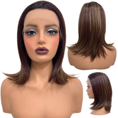 Peruca front lace média curta orgânica futura 13x1 premium - loja online