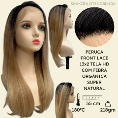 Peruca front lace hd loira ombre hair preto 55cm OTSNDBLND - comprar online