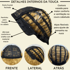 Peruca black power cacheada crespa orgânica volumosa cores