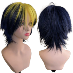 Peruca cosplay repicada curta anime personagem fibra premium - Perucas & Laces LIONSWIG