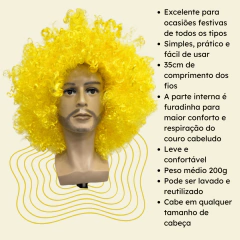 Peruca black power super volumosa varias cores cosplay na internet