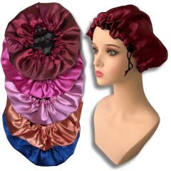 Touca Dupla P de Cetim com Ajuste Regulável Anfi-Frizz