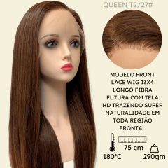 Imagem do Peruca front lace HD orgânica futura longa grande comprida