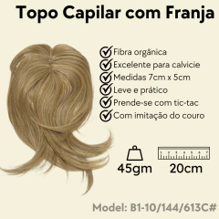 Prótese capilar feminino topo de tic-tac fibra orgânica - loja online