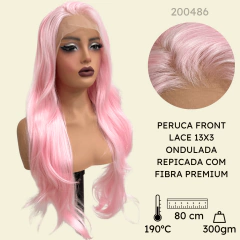 Imagem do Peruca front lace 13x3 80cm lisa ondulada futura orgânica