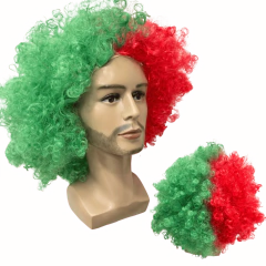 Peruca Black Power volumosa festa futebol time torcida cores - comprar online