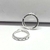 Brinco argola redonda lisa com 1,2cm 6 zirconia prata prata 925