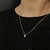 Colar ponto de luz coração 5x5mm cristal branca prata 925 legítima - comprar online