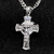 Pingente face de Cristo prata 925 maciça-Serve para correntes até 8mm