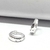 Brinco argola redonda 5 zircônias 1cm prata prata 925