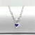 Pulseira coração pendurado azul prata prata 925
