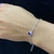 Pulseira coração pendurado azul prata prata 925 - Elegancy Pratas