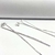 Brinco 2 fios estilo anzol metade de veneziana 6,5cm prata 925