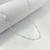 Colar elo coração 45cm prata 925 legítima