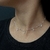 Colar choker pendurado gota 4x6mm cristal branco prata 925 legítima - comprar online