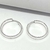 Brinco argola abaulada redonda 2,2cm espessura 4mm prata 925 - Elegancy Pratas