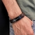Pulseira marrom fé gratidão couro legítimo - comprar online