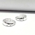 Brinco argola redonda 5 zircônias 1cm prata prata 925 - Elegancy Pratas