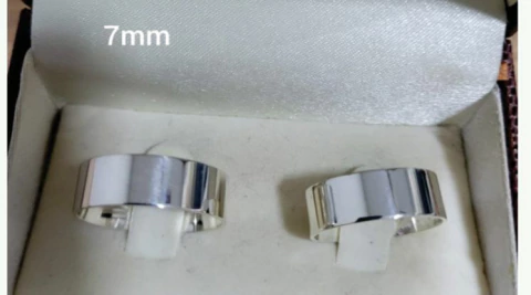 Alianças de compromisso reta polida 7mm prata legitima - comprar online