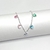 Pulseira infantil zircônia pendurada coração cristal colorido prata 925 legítima - loja online