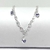 Pulseira 5 corações pendurados color lilás prata prata 925