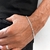 Pulseira grumet escamada 4mm prata 925 maciça