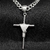 Pingente crucifixo prata 925 maciça - Serve para corrente até 6mm