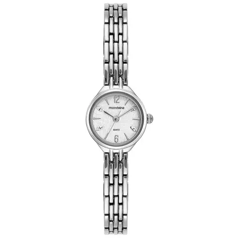 Relógio Mondaine feminino prata pulseira caixa pequena 32955L0MVNM2