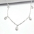 Colar choker pendurado gota 4x6mm cristal branco prata 925 legítima