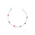 Pulseira Infantil Zircônia 3mm Cristal Rosa prata 925 legítima