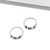 Brinco argola envelhecida 1cm prata prata 925