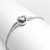 Pulseira de berloques fina 1,9mm coração liso prata prata 925
